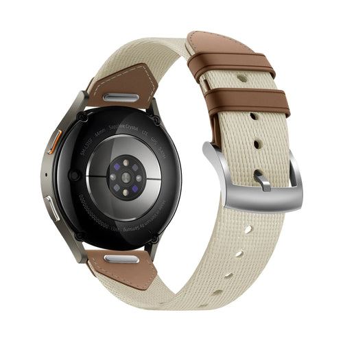 Bandz Correa cuero híbrida 'Easy Fit' Fossil Gen 6 - 42mm (beige/marrón)