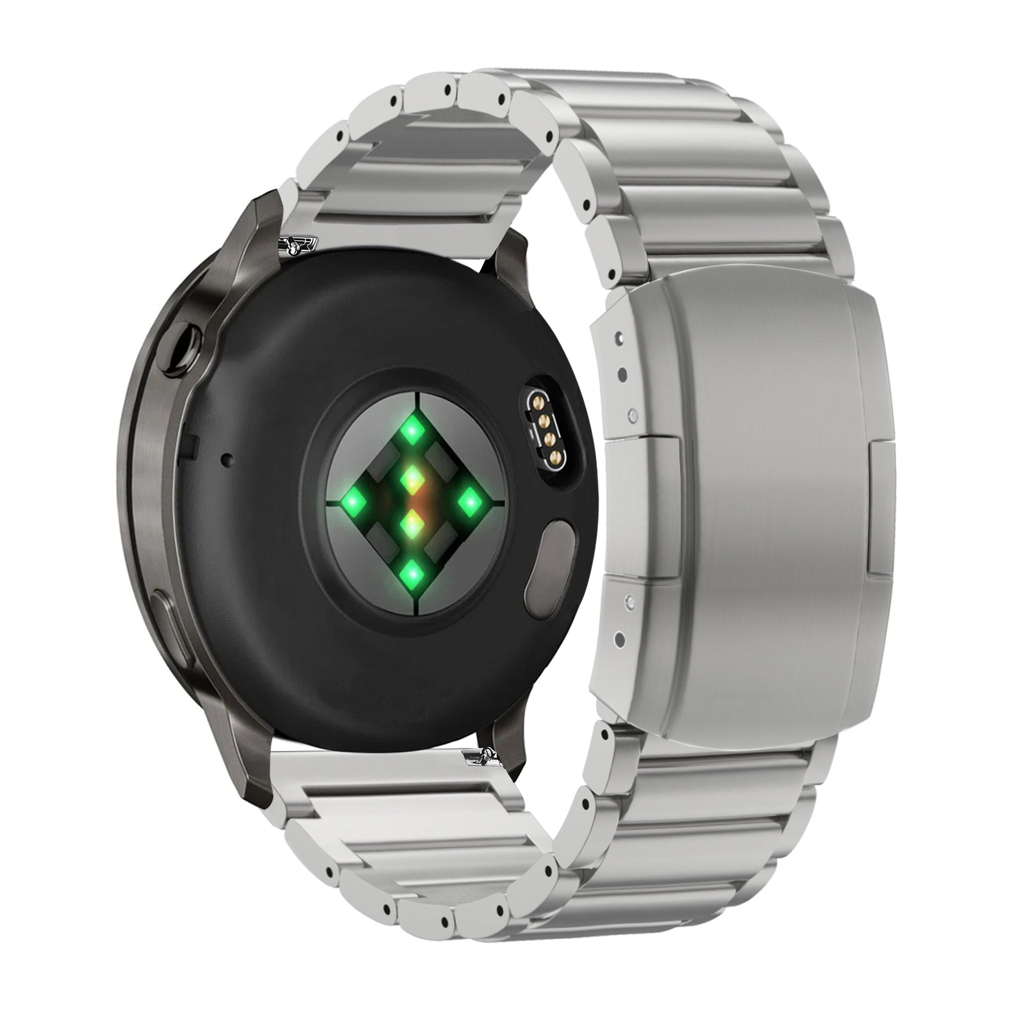 Bandz Garmin Venu 3 Titanium Link Strap (Silver)