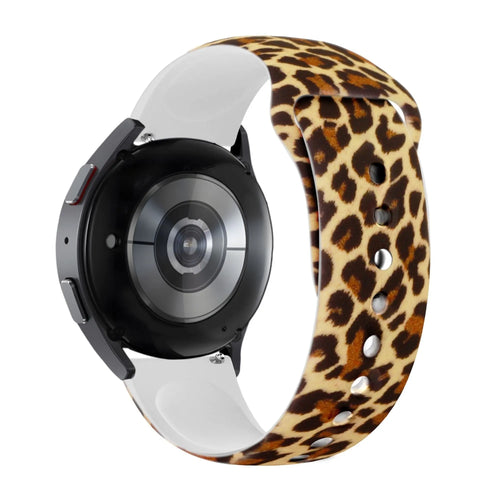 Silicone Patterned Strap, on a watch, 3/4 rear view