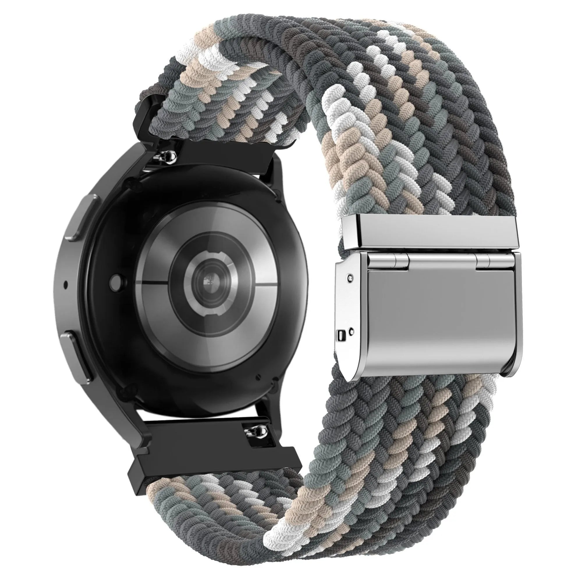 Bandz Correa nylon tejida Oozoo Smartwatch 20mm (negro mandala)