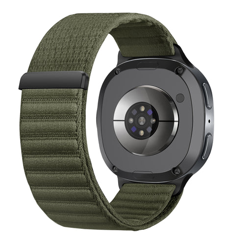 Correa nylon Wave Samsung Galaxy Watch 8 Classic (verde oscuro)