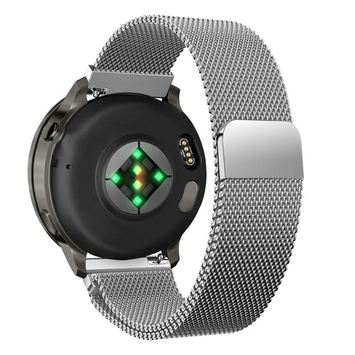 Bandz Garmin Forerunner 70 Milanese Loop Strap (Silver)