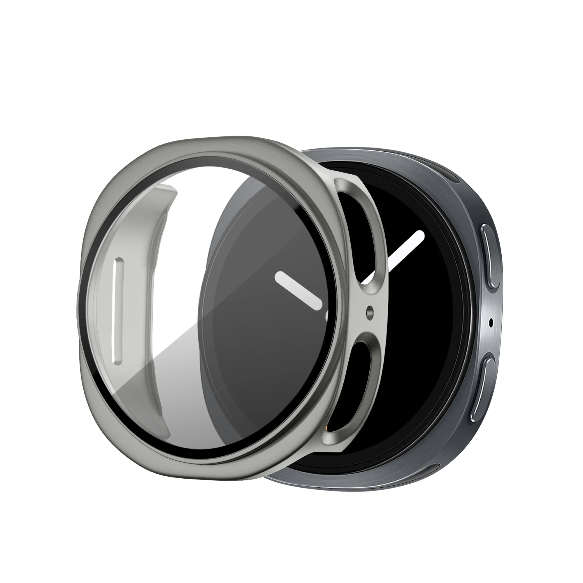 Bandz Funda PC con vidrio Samsung Galaxy Watch 8 - 44mm (titanio dorado)