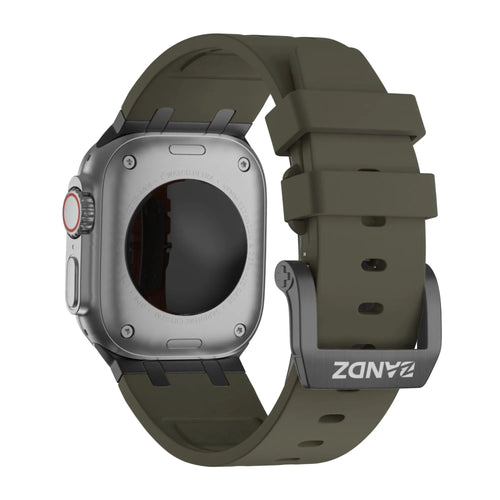 Bandz Correa silicona 'Luxe Liquid' Apple Watch (cafe/negro)