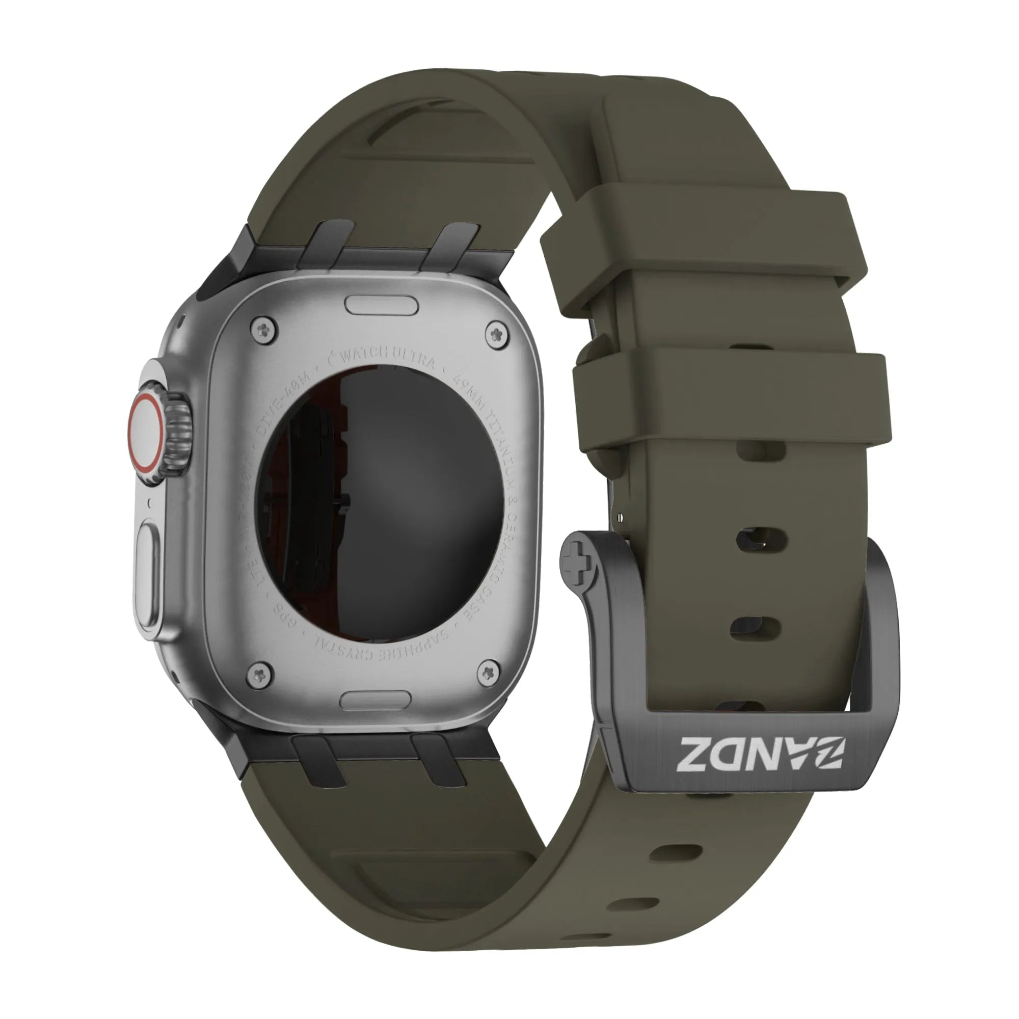 Bandz Correa silicona 'Luxe Liquid' Apple Watch (cafe/negro)