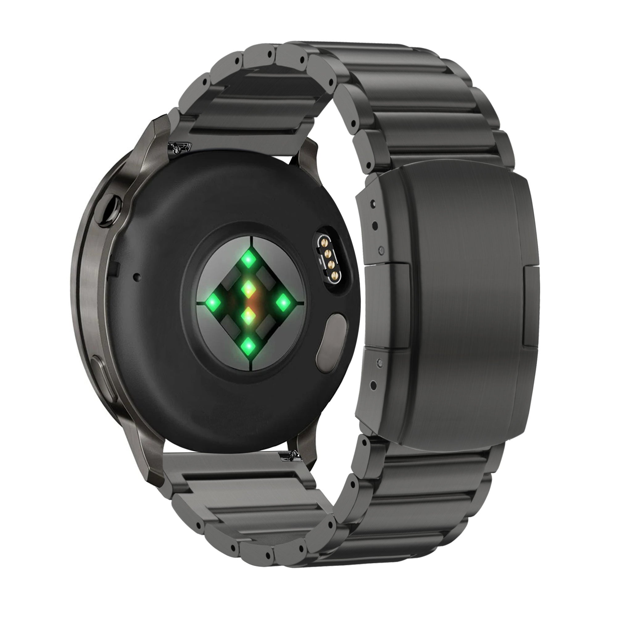 Bandz Correa titanio con eslabón Garmin D2 Air X15 (negro)