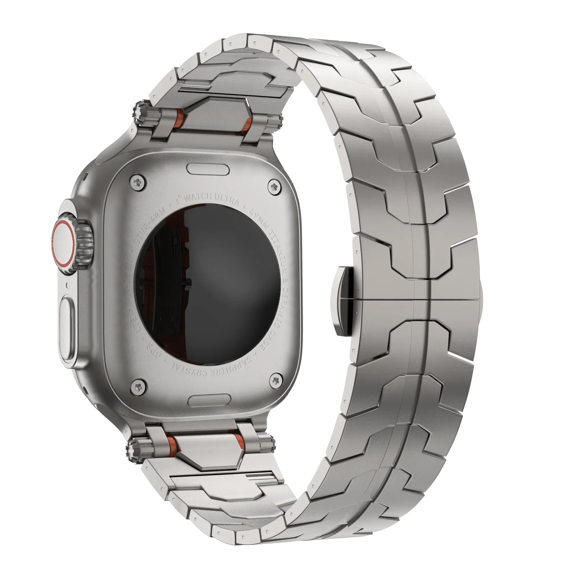 Bandz Apple Watch Metal Grain Strap 'Deluxe' (Titanium)