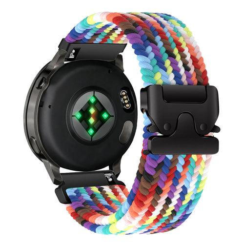 Bandz Garmin Forerunner 265s Braided Strap 'Parachute' (Rainbow)