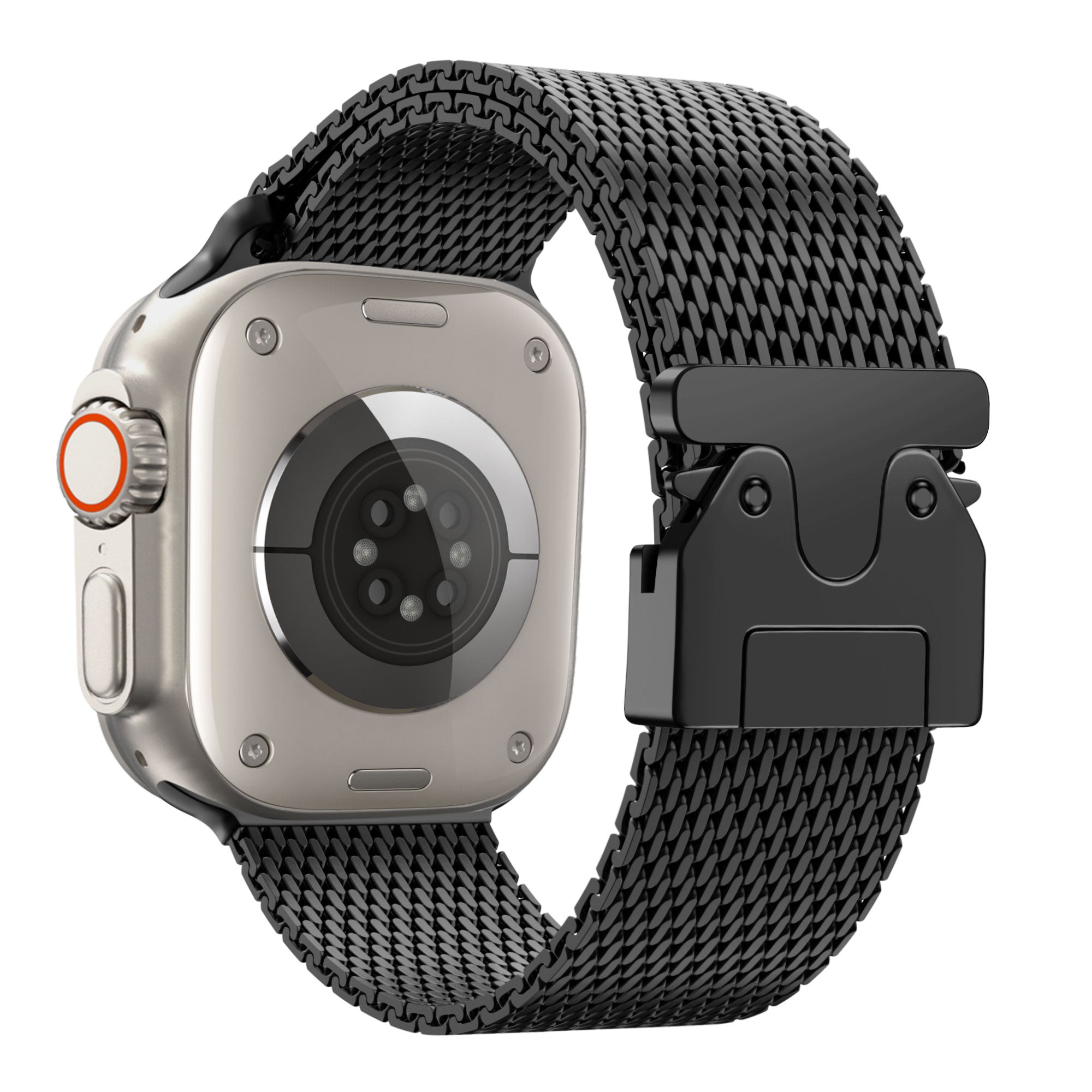 Bandz Correa milanesa Loop con hebilla-P Apple Watch Ultra (negro)