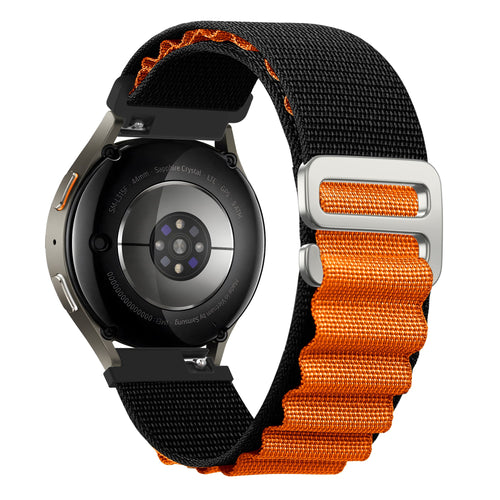Bandz Correa nylon Alpine Samsung Galaxy Watch 3 - 41mm (negro/naranja)