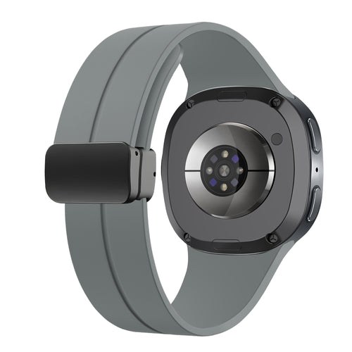 Correa silicona con hebilla Samsung Galaxy Watch 8 Classic (gris oscuro)