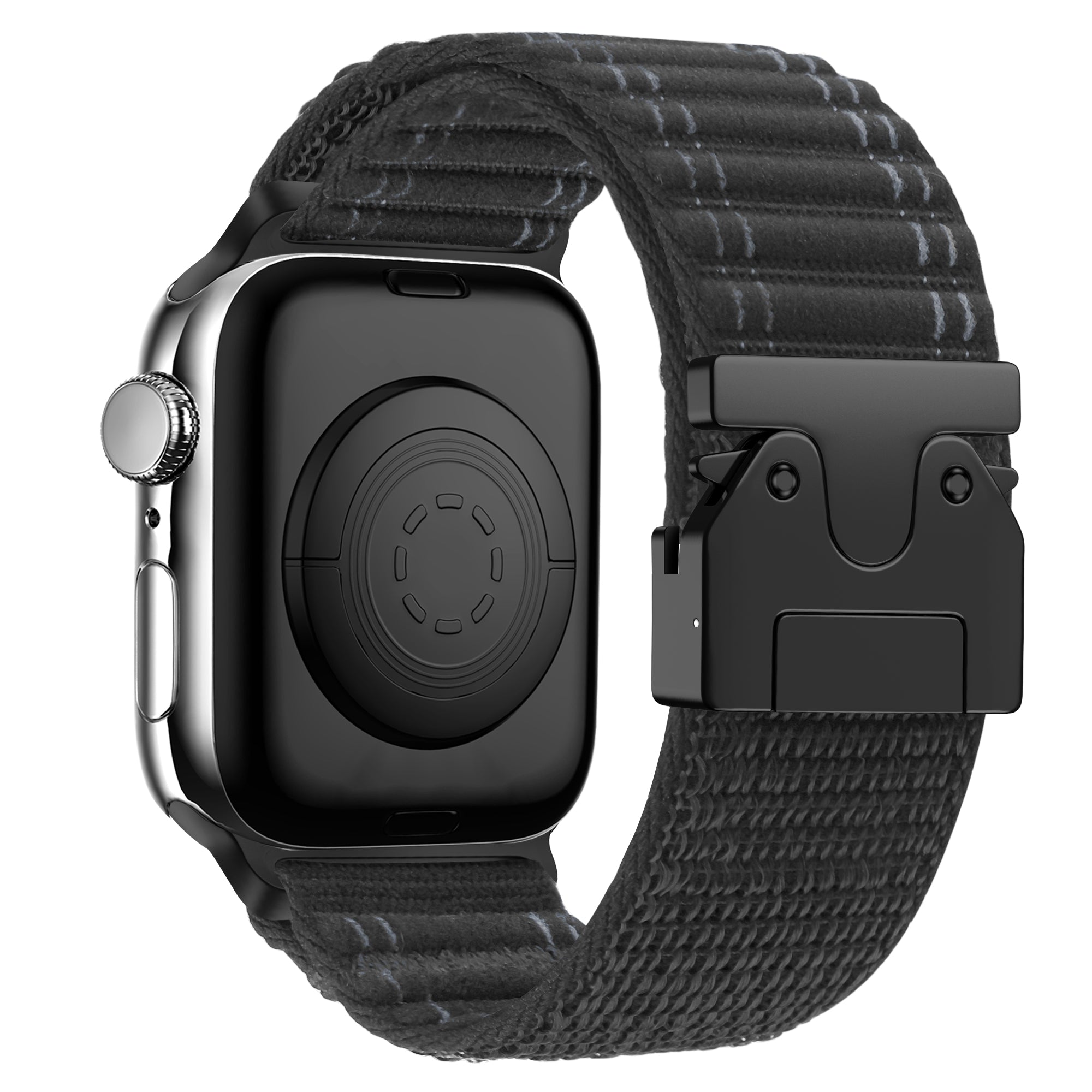 Bandz Correa nylon 'Deluxe' con hebilla-P Apple Watch Ultra (negro)