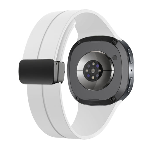 Samsung Galaxy Watch 8 - 44mm D-Buckle Silicone Strap (White)