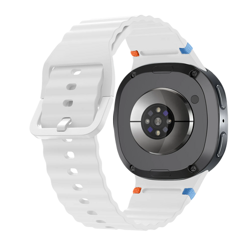 Correa silicona ondulada Samsung Galaxy Watch 8 - 44mm (blanco)