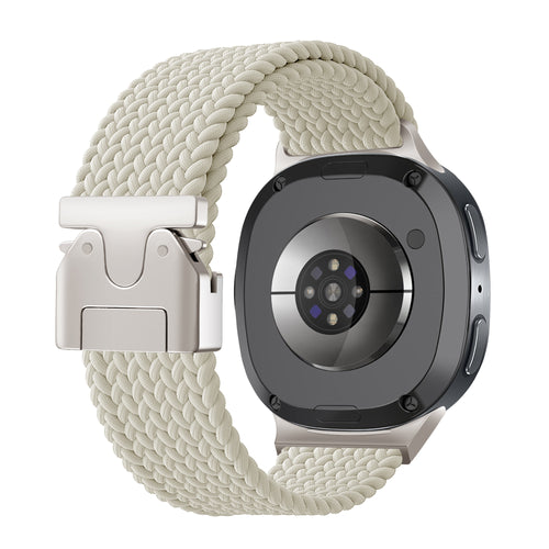 Correa tejida con hebilla Samsung Galaxy Watch 8 Classic (blanco estrella)