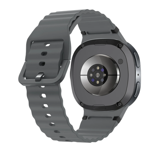 Correa silicona ondulada Samsung Galaxy Watch 8 Classic (gris oscuro)