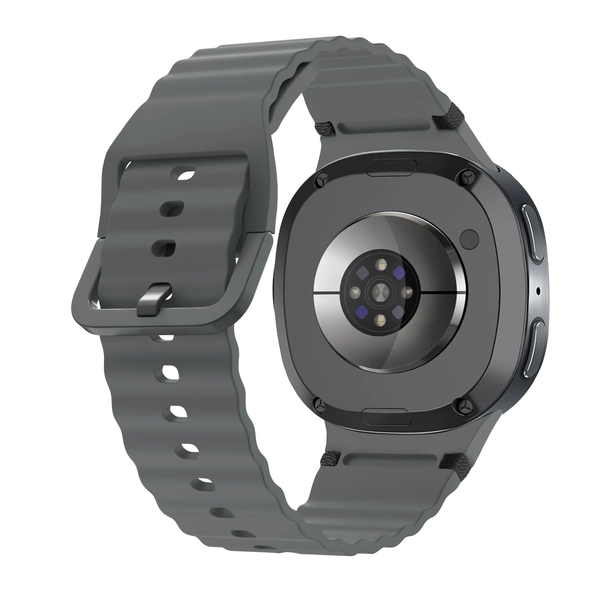 Samsung Galaxy Watch 8 Classic Wave Silicone Strap (Dark Grey)
