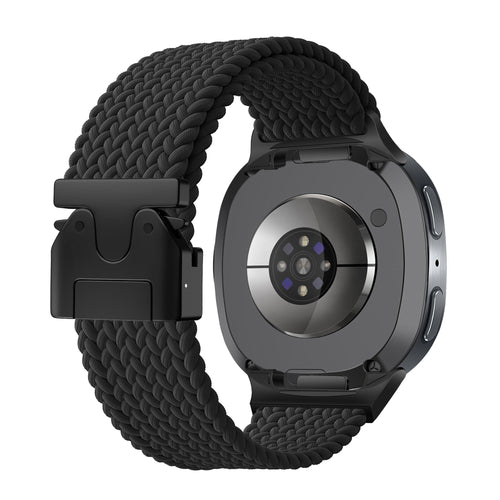 Samsung Galaxy Watch 9 - 44mm Braided Strap P-Buckle (Black)
