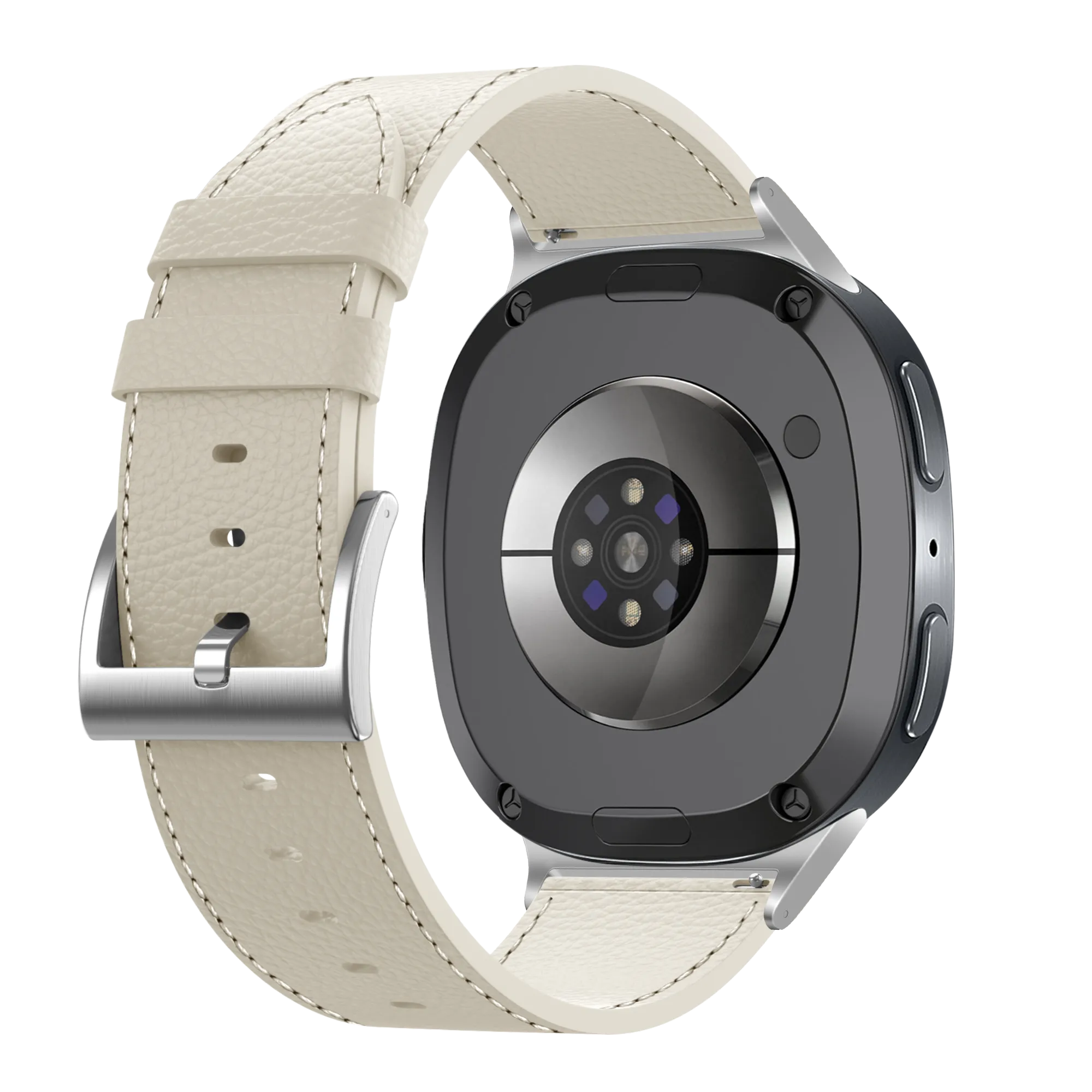Correa cuero granulado Samsung Galaxy Watch 8 Classic (beige)