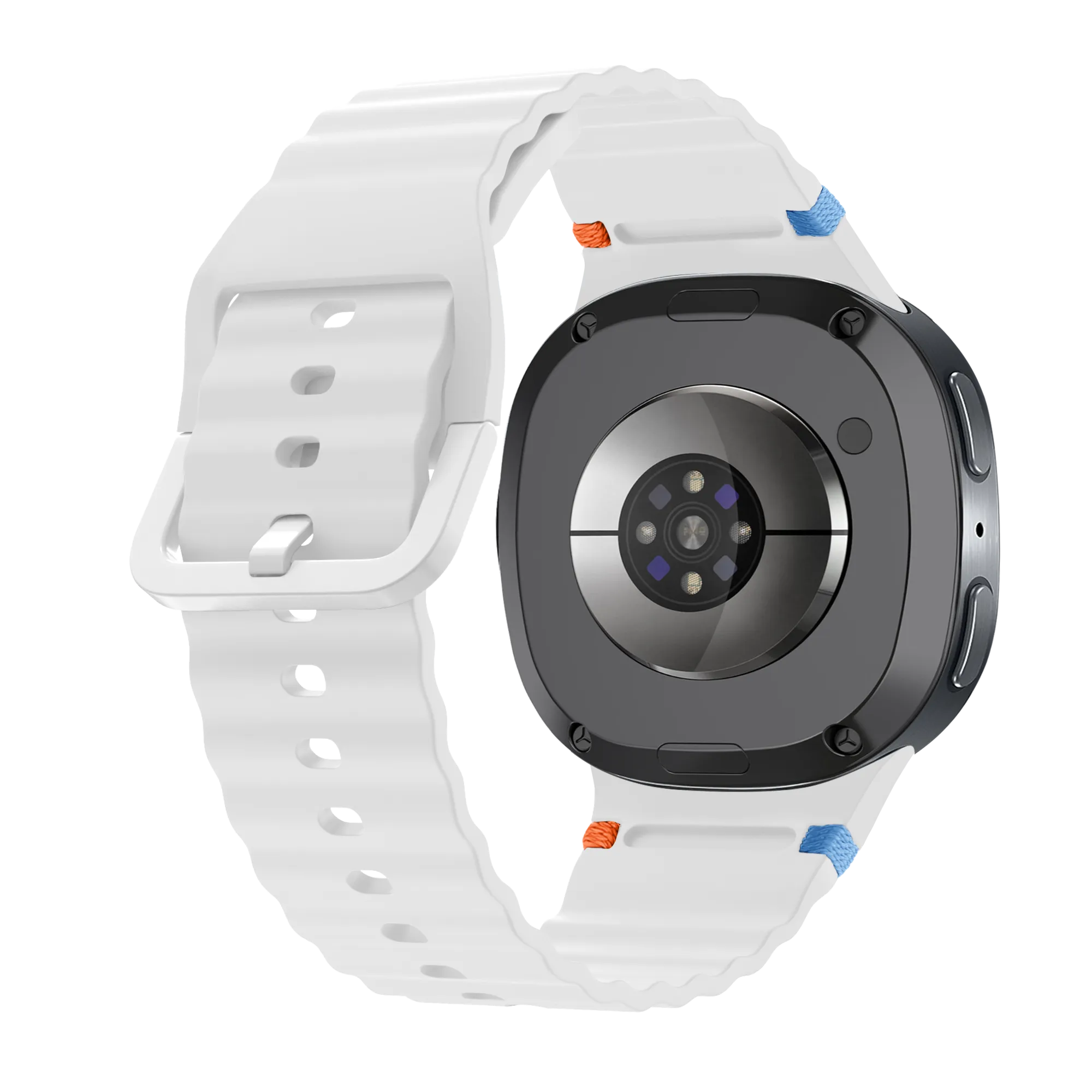 Correa silicona ondulada Samsung Galaxy Watch 8 Classic (blanco)