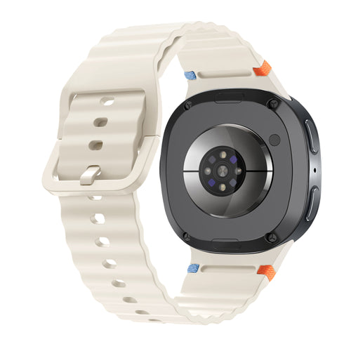 Correa silicona Wave Samsung Galaxy Watch 8 - 40mm (blanco estrella)