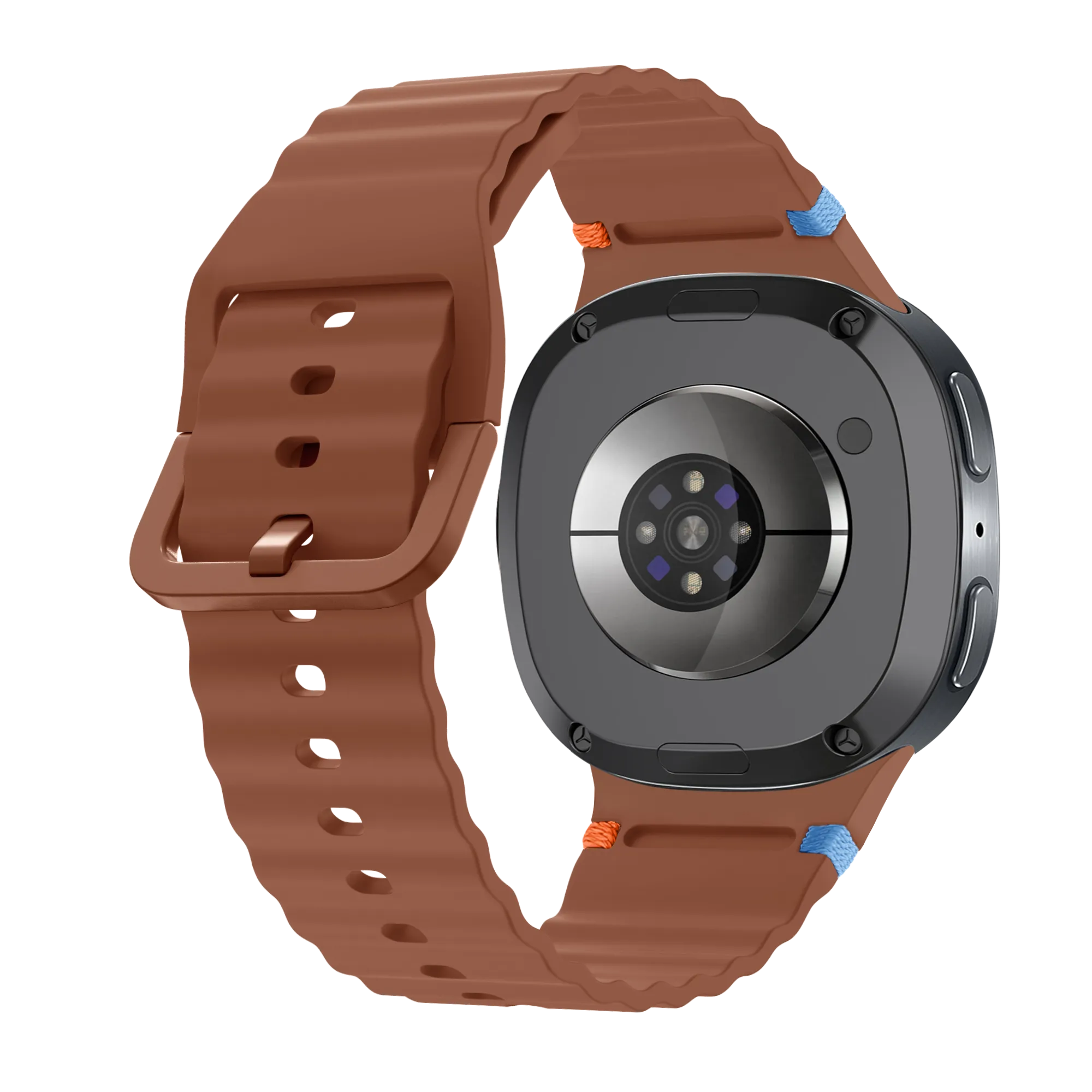 Samsung Galaxy Watch 8 - 44mm Wave Silicone Strap (Brown)