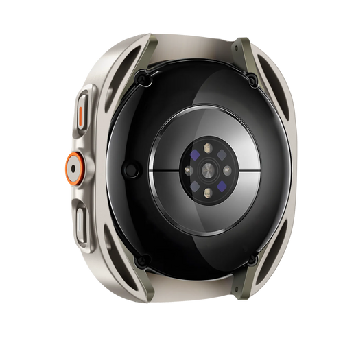 Bandz Funda de PC cuadrada con vidrio Samsung Galaxy Watch 7 - 44 mm (titanio)