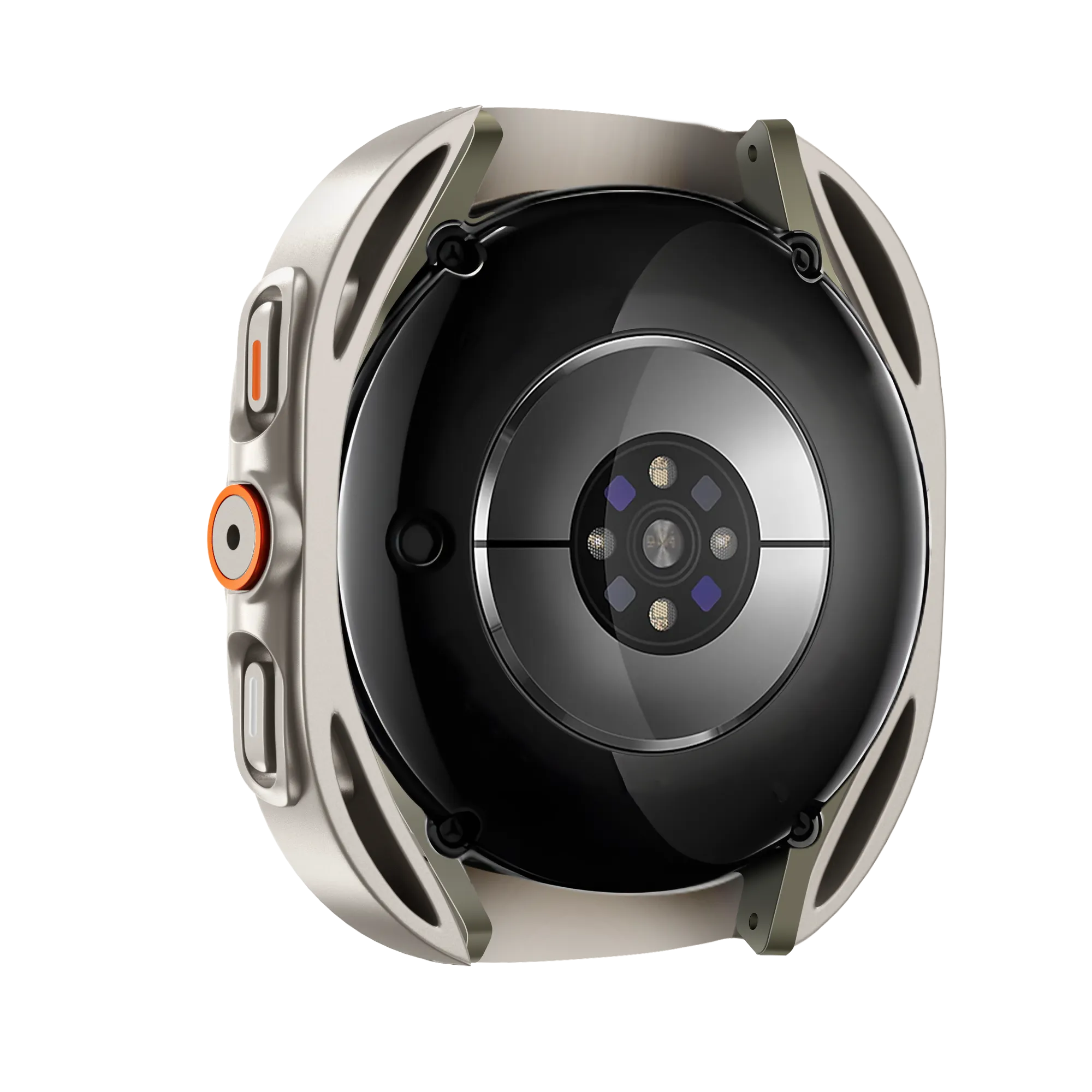 Bandz Funda de PC cuadrada con vidrio Samsung Galaxy Watch 7 - 44 mm (titanio)