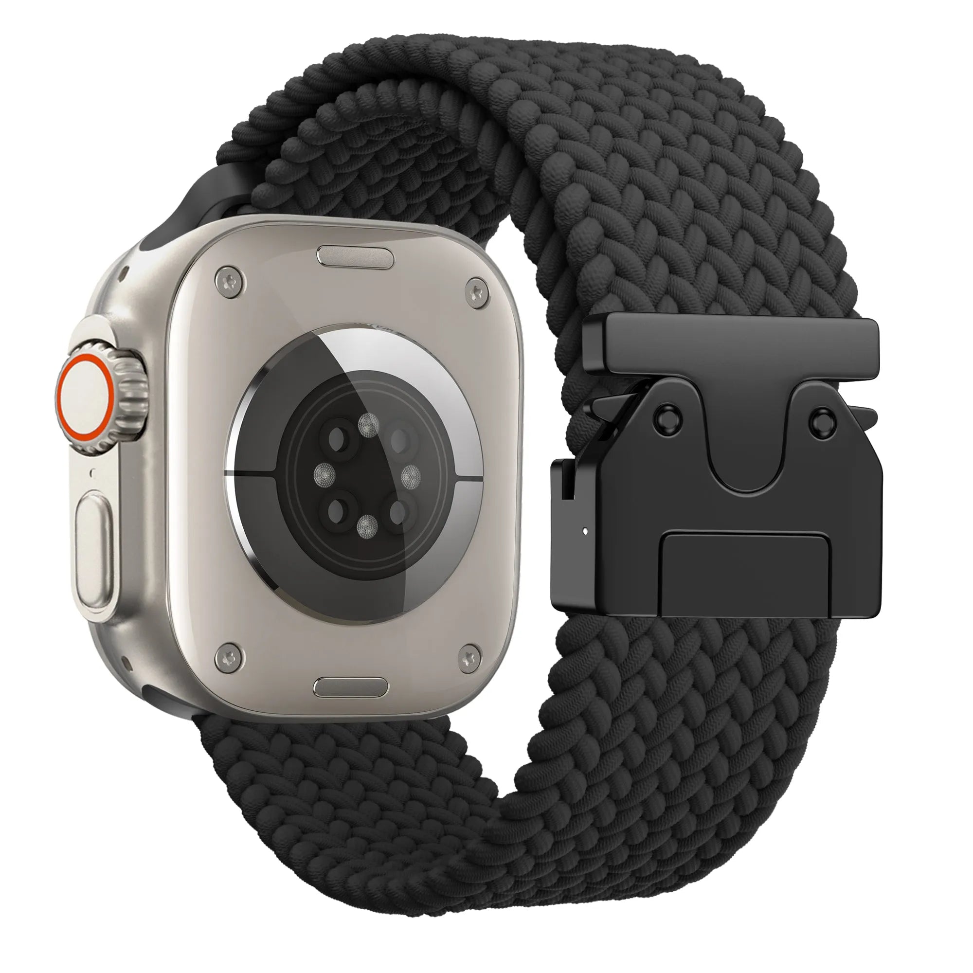 Bandz Correa nylon trenzada con P-buckle Apple Watch (negra)