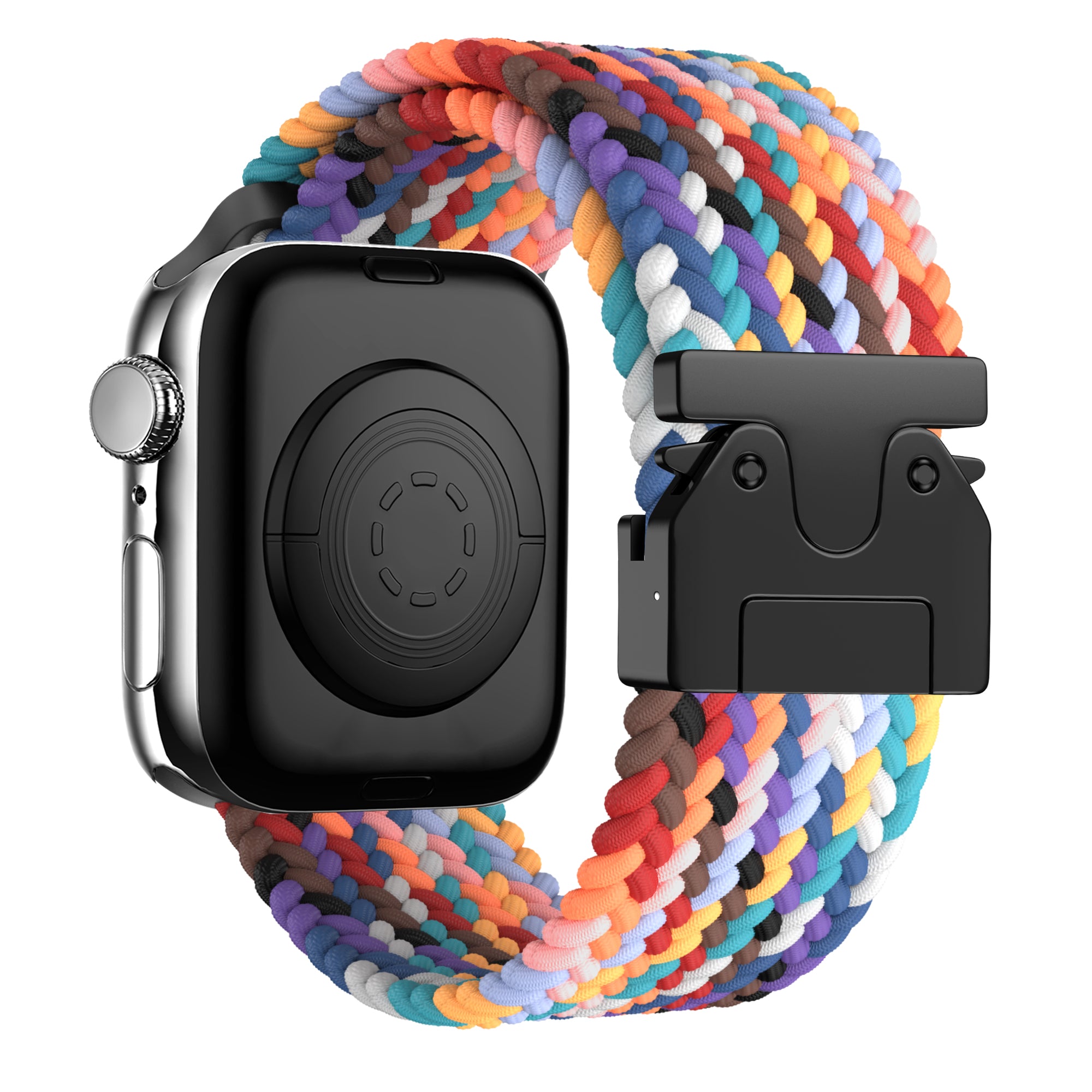 Bandz Correa trenzada hebilla-P Apple Watch Ultra (arcoíris)