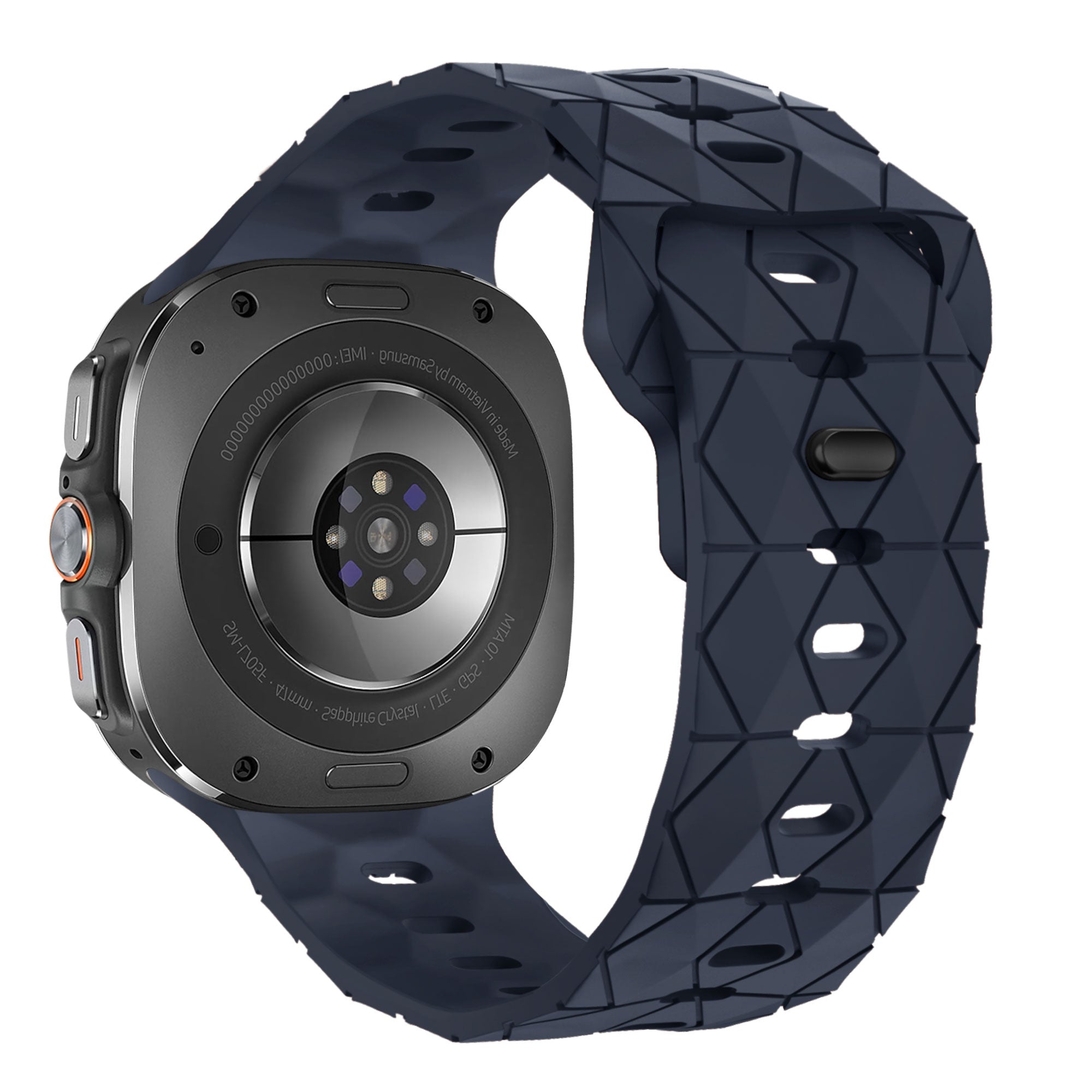 Samsung Galaxy Watch Ultra 2 Silicone Strap Hexagons (Dark Blue)