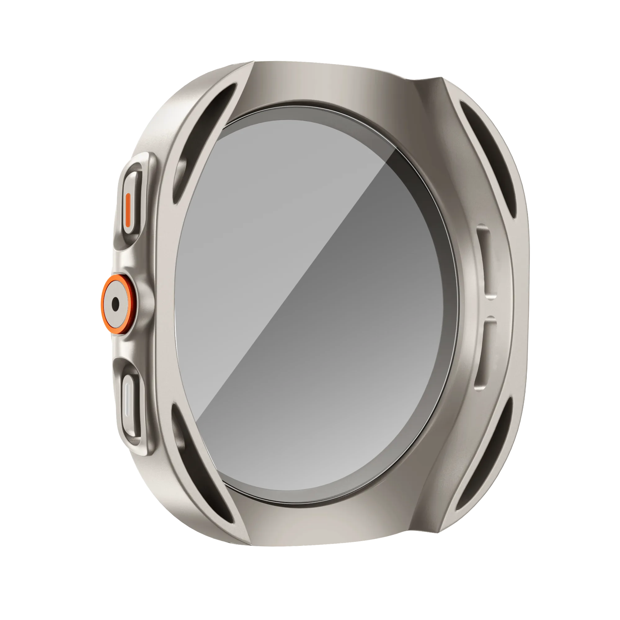 Bandz Funda de PC cuadrada con vidrio Samsung Galaxy Watch 7 - 44 mm (titanio)