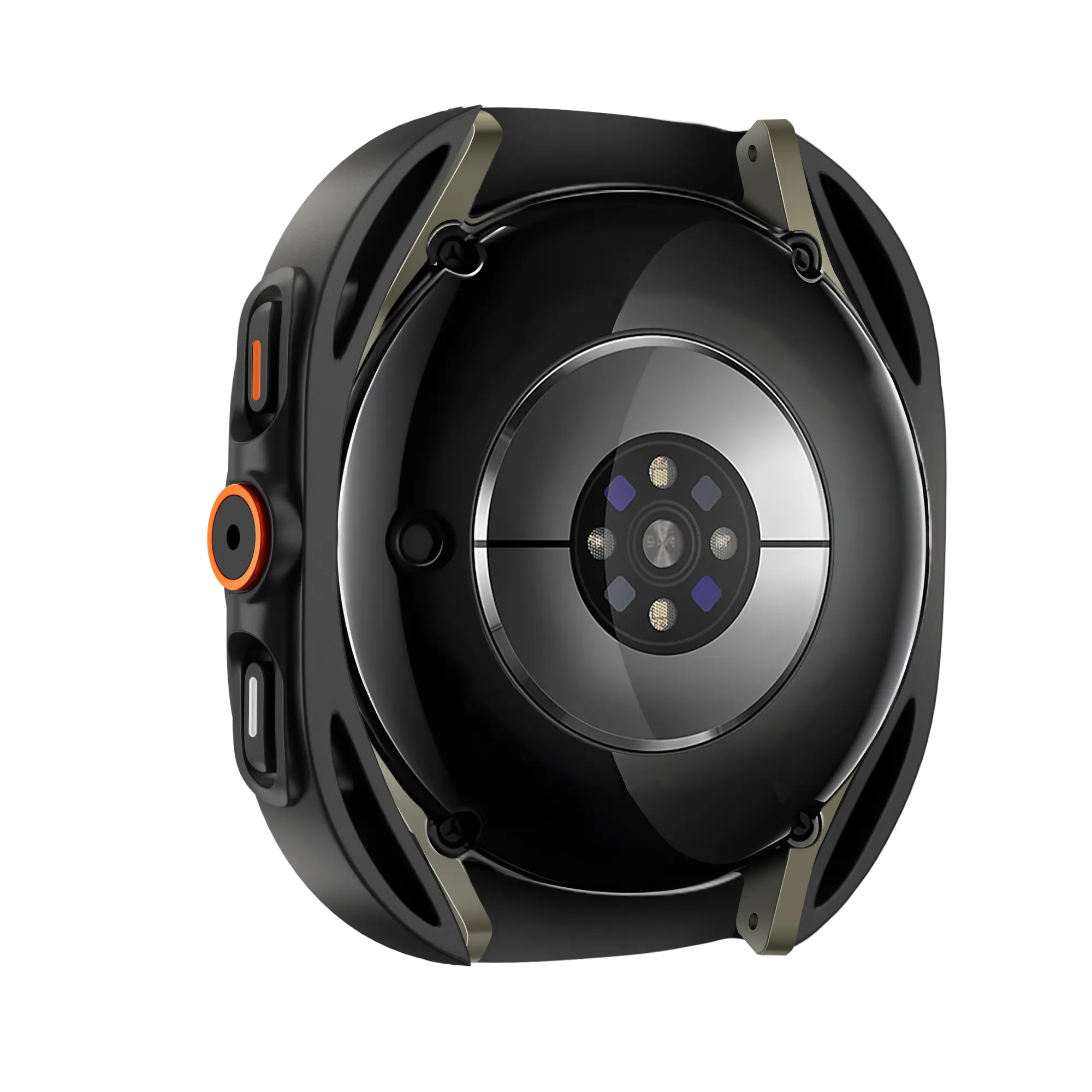 Bandz Funda de PC cuadrada con vidrio Samsung Galaxy Watch 7 - 44 mm (negro)