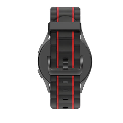 Bandz Correa deportiva a rayas Huawei Watch GT 6 - 46mm (negro/rojo)