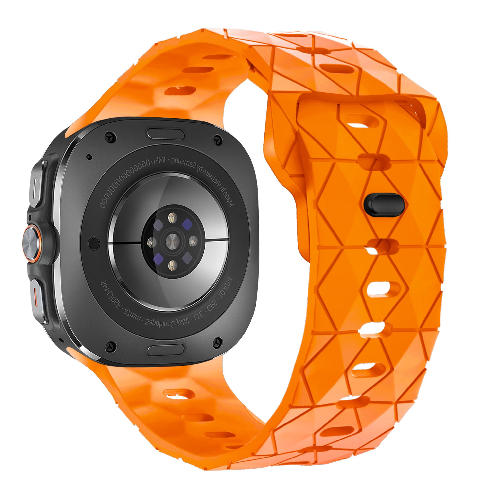 Samsung Galaxy Watch Ultra 2 Silicone Strap Hexagons (Orange)
