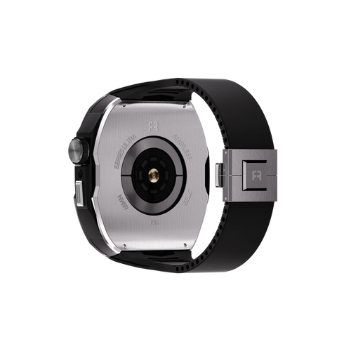 Reqior Funda con correa de goma Apple Watch 45mm (plateado)
