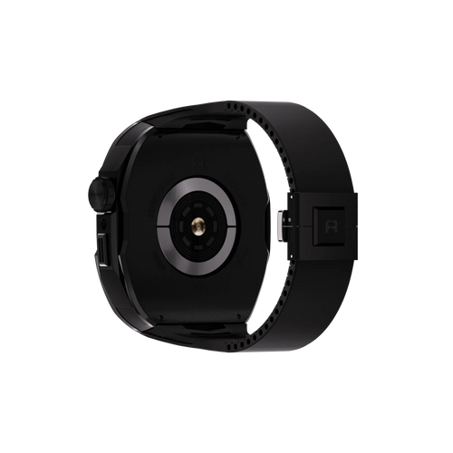 Reqior Funda con correa de goma Apple Watch 45mm (negro)
