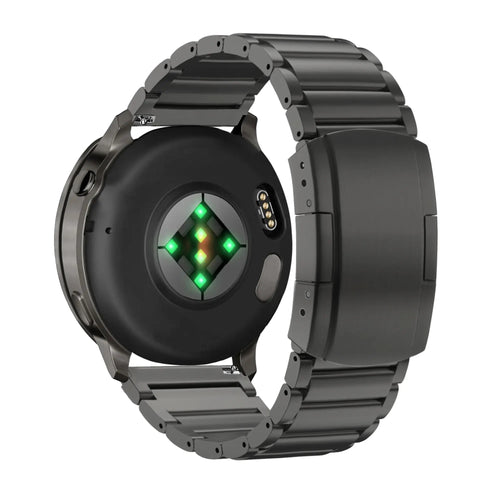 Bandz Correa titanio con eslabones Garmin Vivoactive 4s (negro)