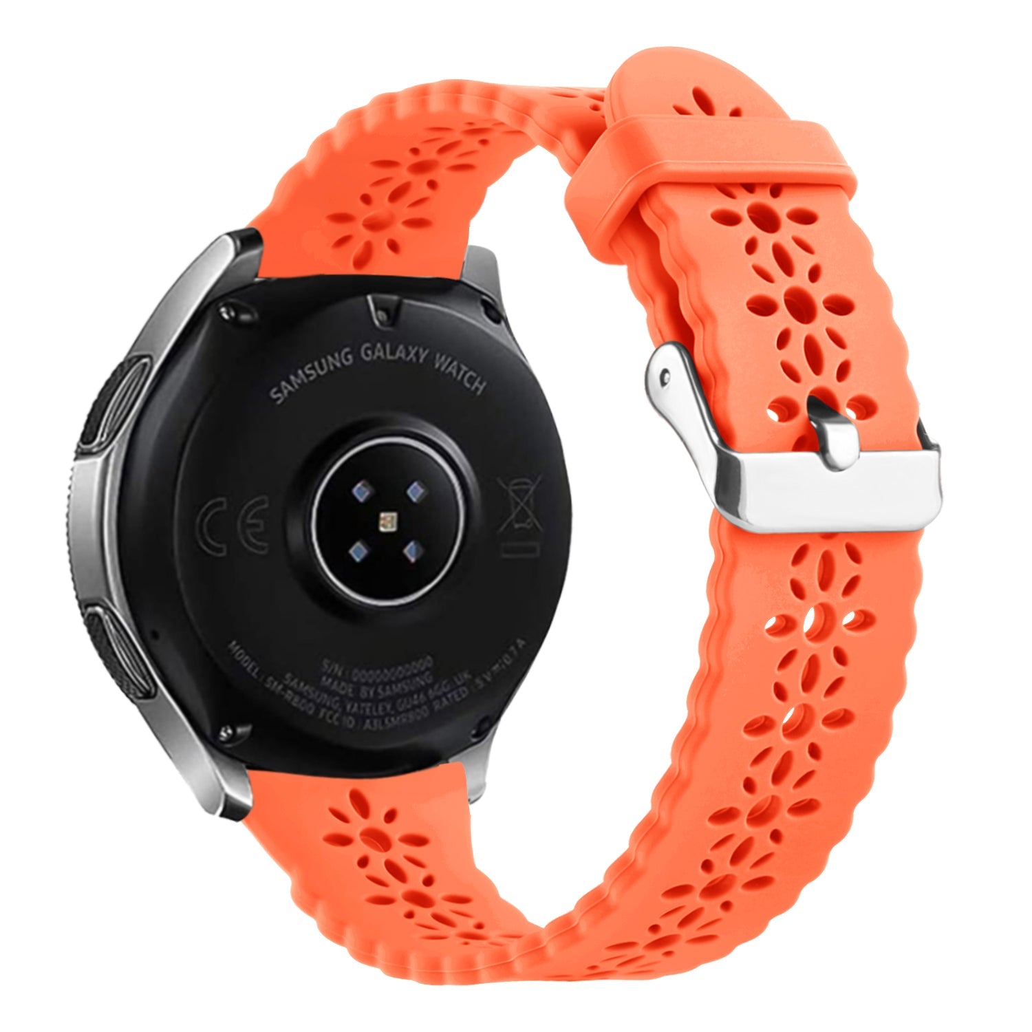 Correa de silicona con relieve Amazfit Bip 3 (Pro) (naranja)
