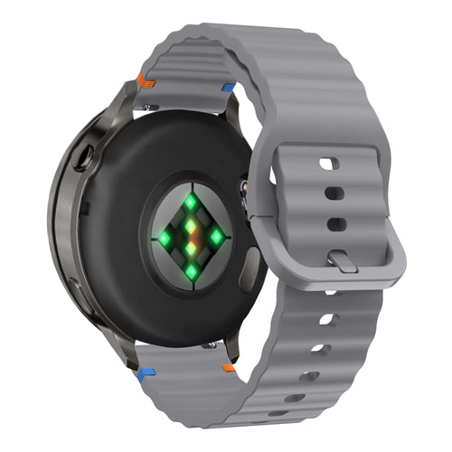 Bandz Garmin Venu Silicone Strap 'Wave' (Dark Grey)