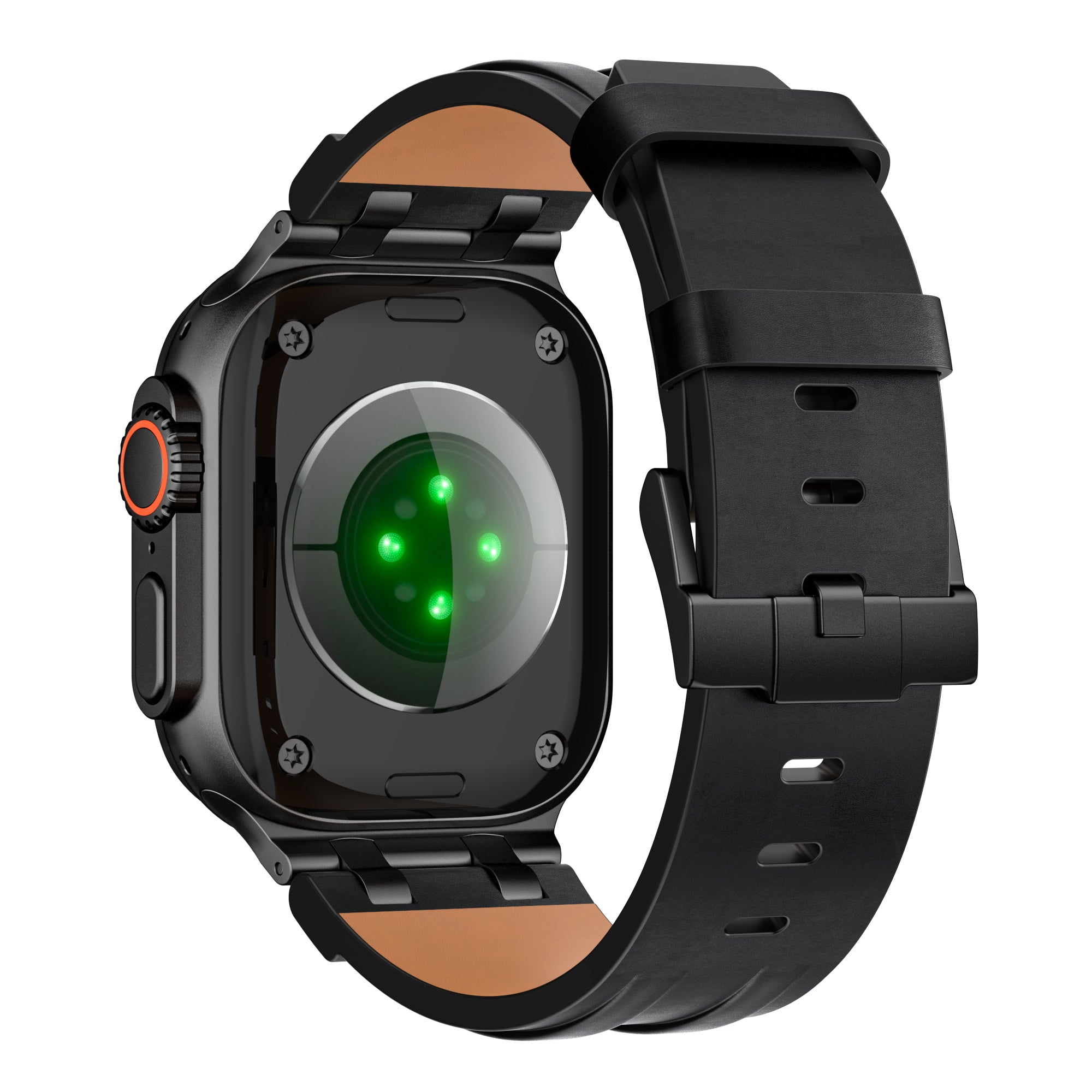 Correa cuero sólida Apple Watch Ultra (negro)