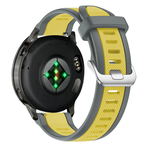 Bandz Garmin Venu 3 Dual Buckled Sport Strap (Grey/Yellow)