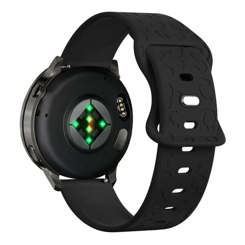 Bandz Garmin Vivomove HR Silicone Strap 'Leopard' (Black)