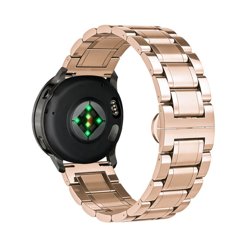 Bandz Garmin Venu 4 - 41mm Steel Link Strap 'Deluxe' (Rose Gold)