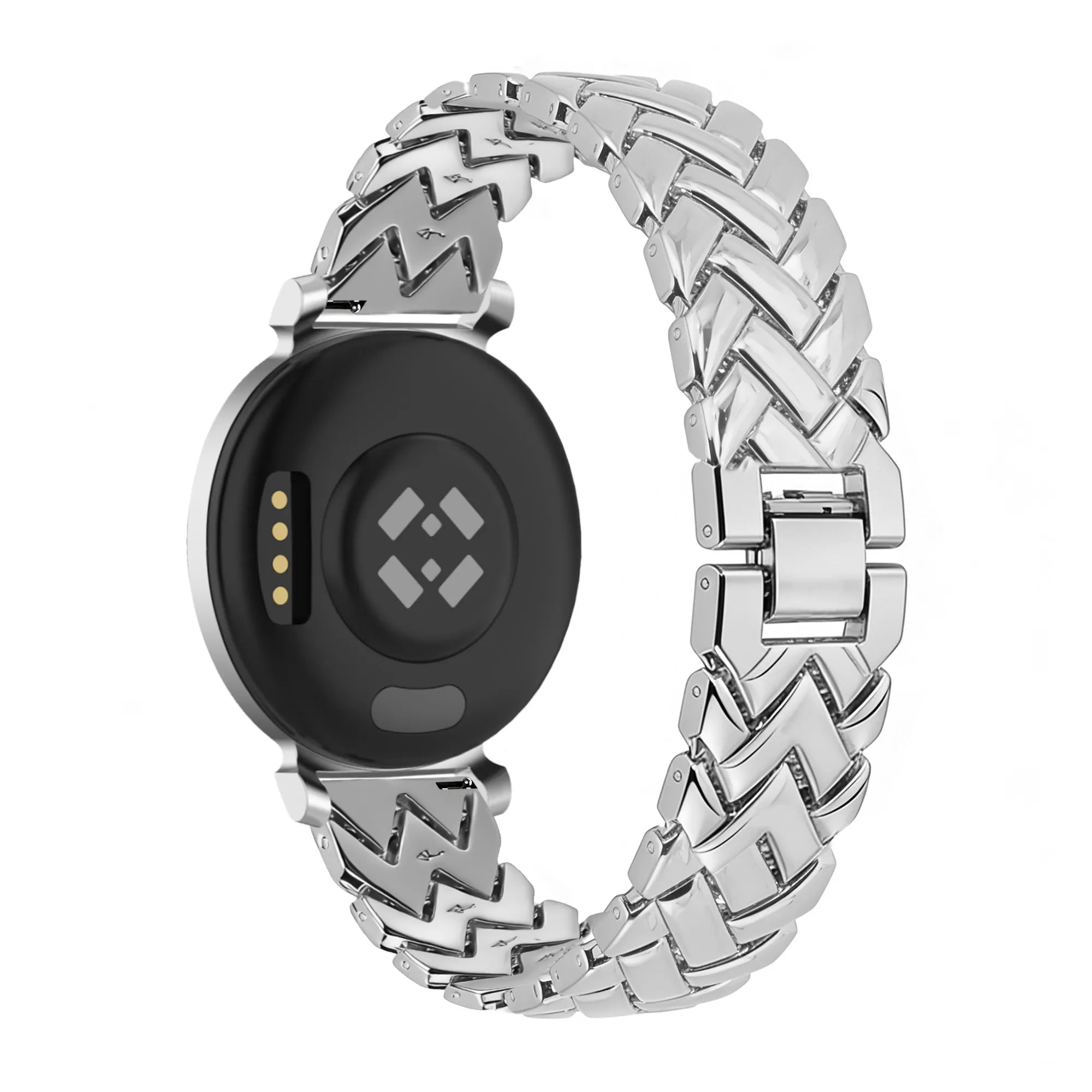 Bandz Correa metálica 'V-Type' Pebble Round 2 - 14mm (plata)