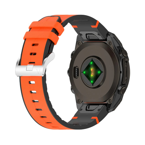 Garmin D2 Mach 2 - 47mm Leather Hybrid Strap (Orange)
