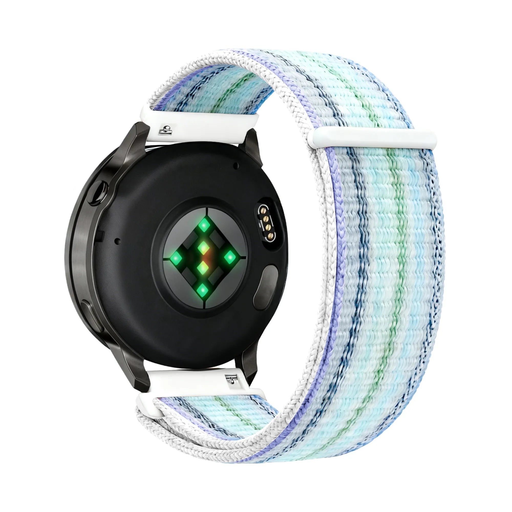 Bandz Garmin Forerunner 265s Nylon Loop Strap (Blue Stripes)
