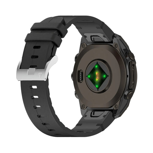 Correa cuero híbrida Garmin Forerunner 965 (negro)