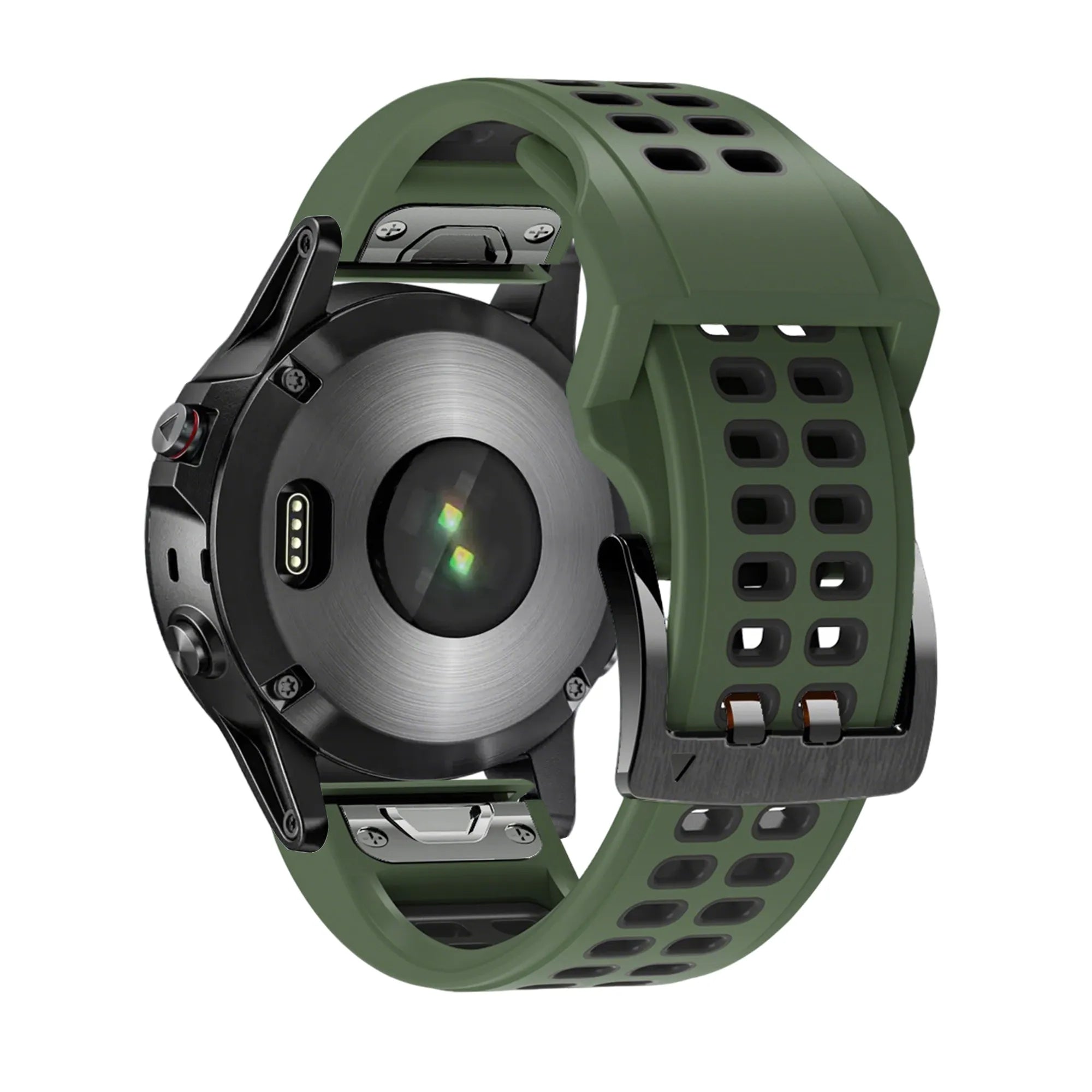 Bandz Garmin Tactix 7 Pro Buckled Sport Strap (Green/Black)
