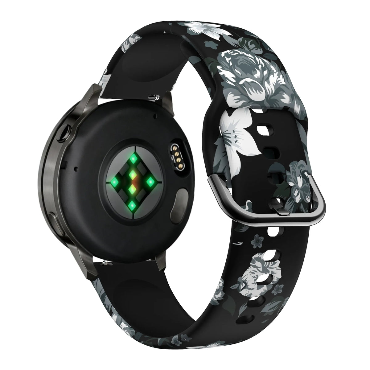 Silicone Strap, on a watch, 3/4 rear view